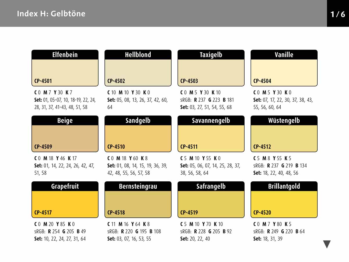 Cleverprinting FARBWELTEN Gelbtöne