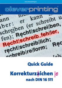 Broschüre Korrekturzeichen nach DIN 16511