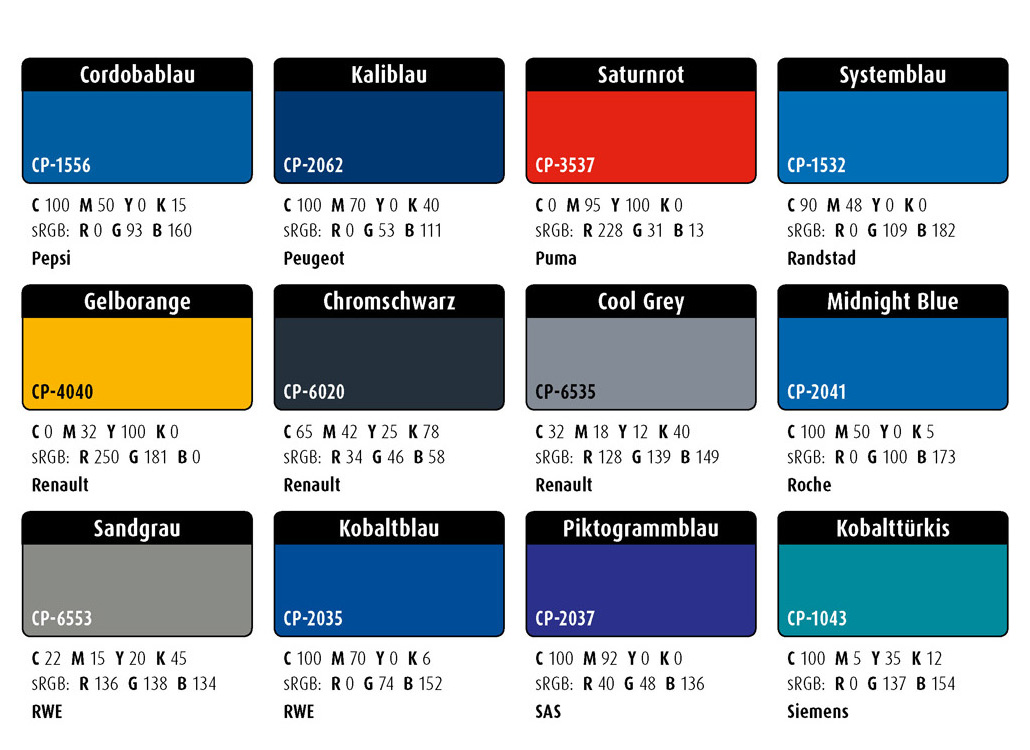 Farbwelten-Set-68: CI-Farben (Corporate-Identity-Farben)