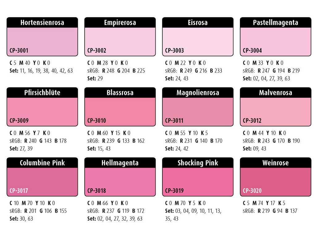 Farbwelten-Magentatöne