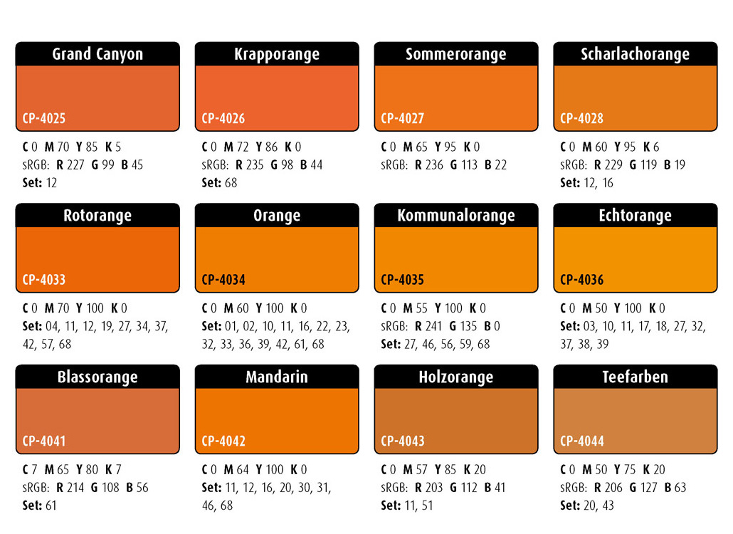 Farbwelten-Orangetöne