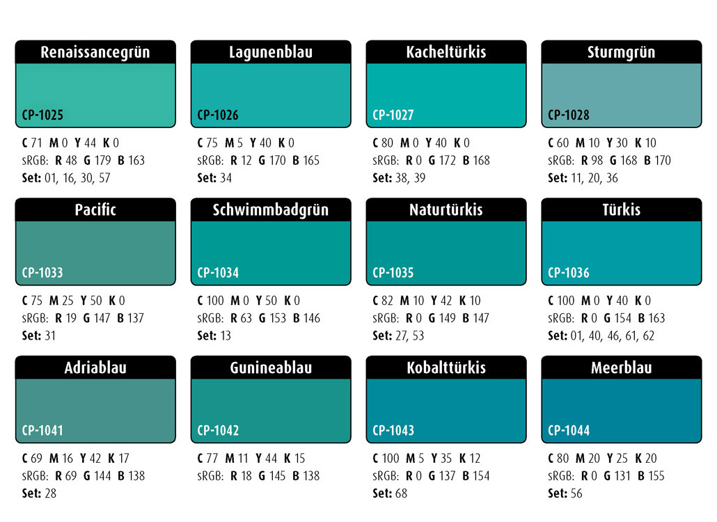 Farbwelten-Türkistöne