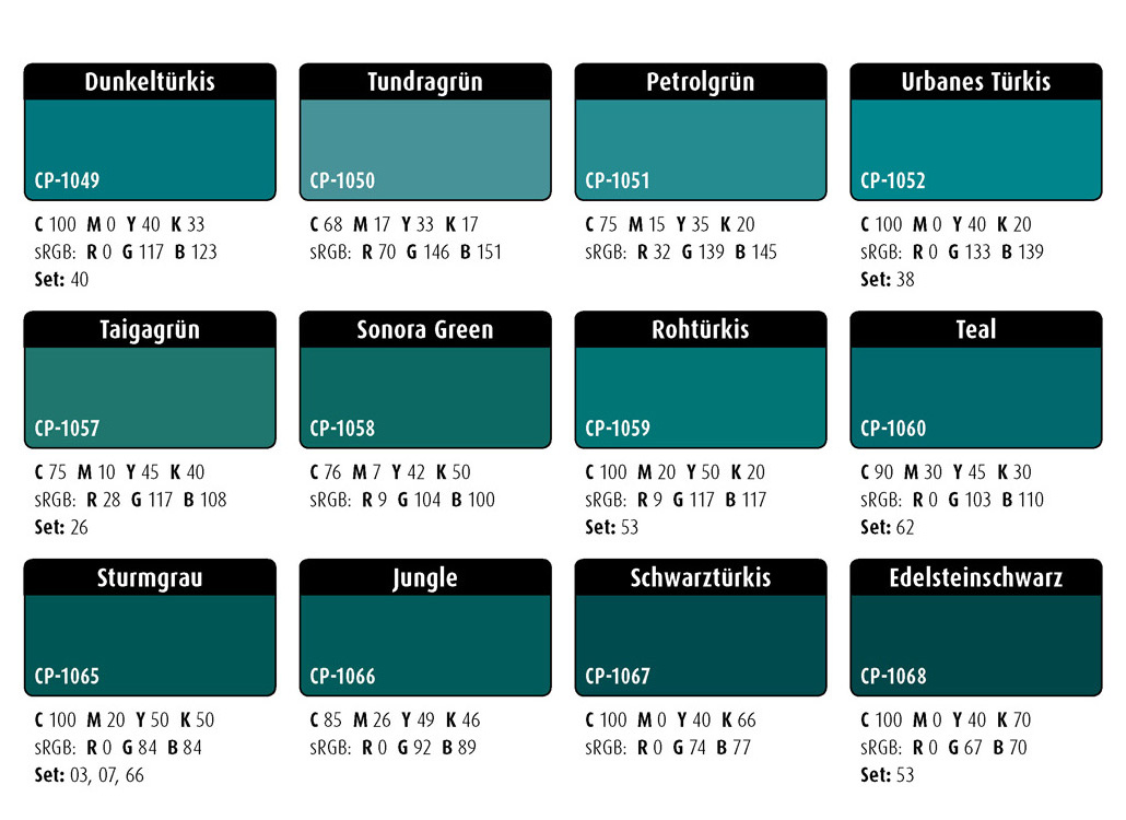 Farbwelten-Türkistöne