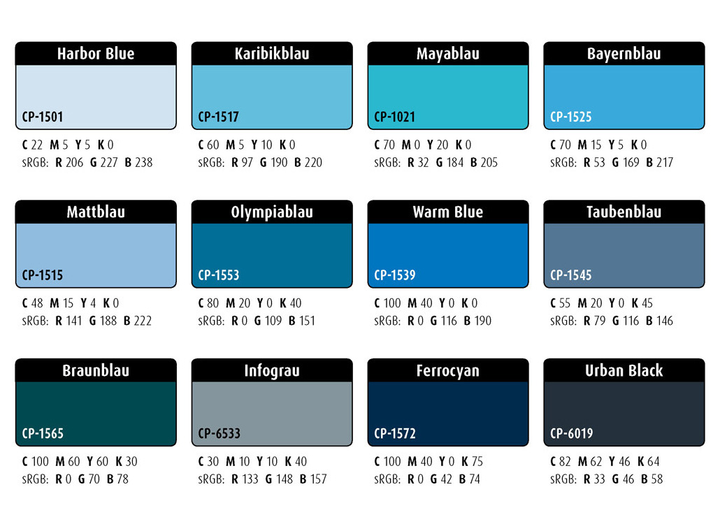 Farbwelten-Set-62: Komplementärkontrast Cyan–Rot