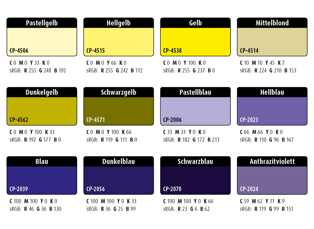 Farbwelten-Set-64: Komplementärkontrast Gelb–Blau